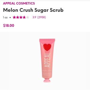 🍒4/$25🍒 Appeal Cosmetics Melon Crush Sugar Scrub